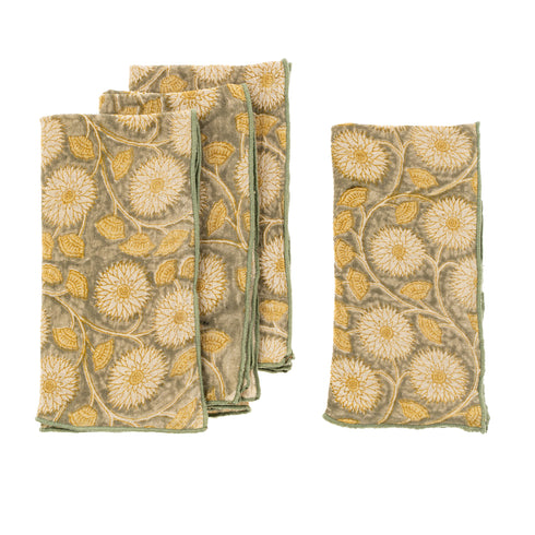 Marigold Block Print Napkins